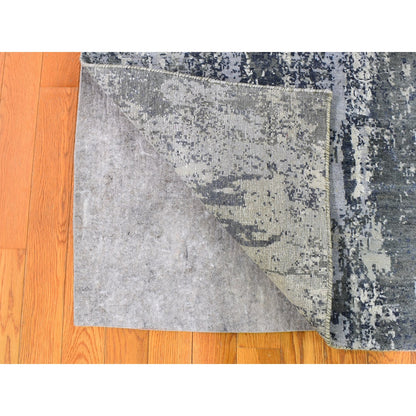 Modern and Contemporary Wool Hand Knotted Rug Ivory No Border 6.0X9.3 -O059519