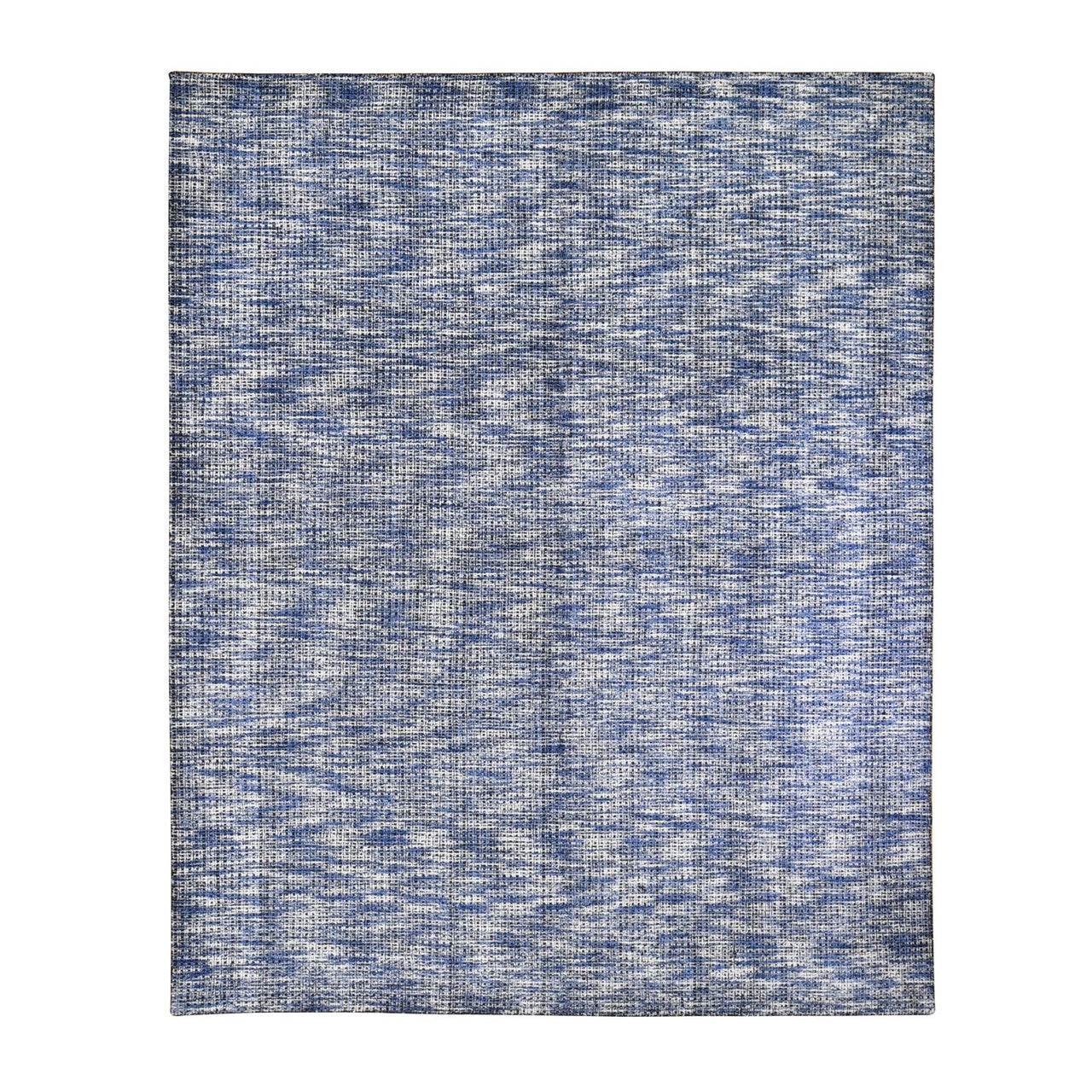 Modern and Contemporary Wool Hand Loomed Rug Blue No Border 8.2X10.0 -O059534