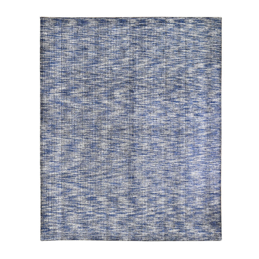 Modern and Contemporary Wool Hand Loomed Rug Blue No Border 8.2X10.0 -O059534