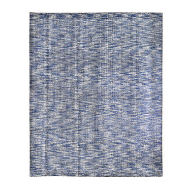 Modern and Contemporary Wool Hand Loomed Rug Blue No Border 8.2X10.0 -O059534