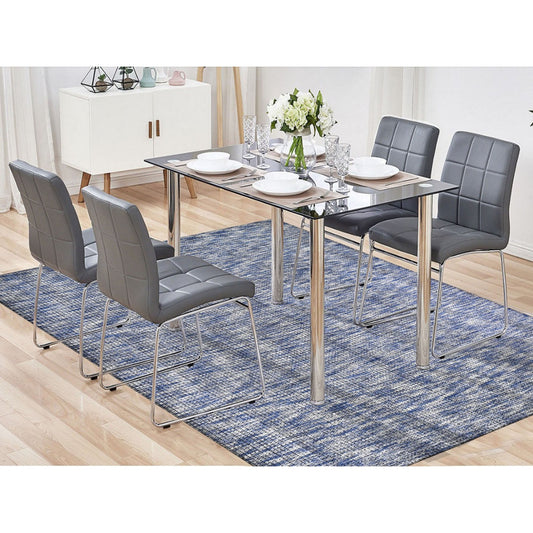 Modern and Contemporary Wool Hand Loomed Rug Blue No Border 8.2X10.0 -O059534