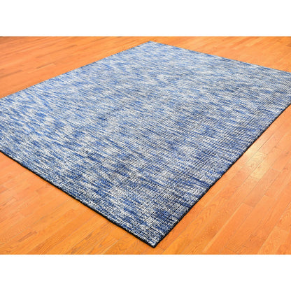 Modern and Contemporary Wool Hand Loomed Rug Blue No Border 8.2X10.0 -O059534
