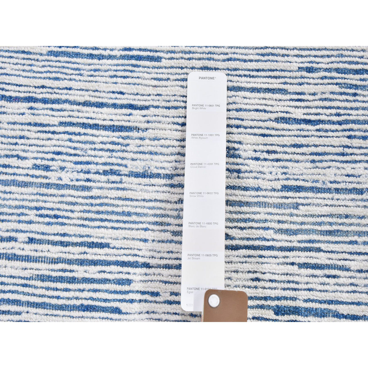 Wool and Silk Wool Hand Knotted Rug Blue No Border 2.0X3.0 -O059541