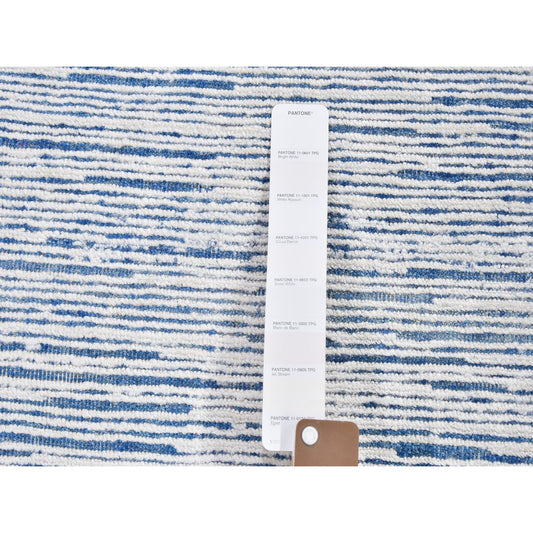 Wool and Silk Wool Hand Knotted Rug Blue No Border 2.0X3.0 -O059541