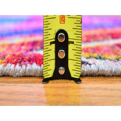 Modern and Contemporary Wool & Silk Hand Knotted Rug Pink No Border 2.0X3.1 -O059549