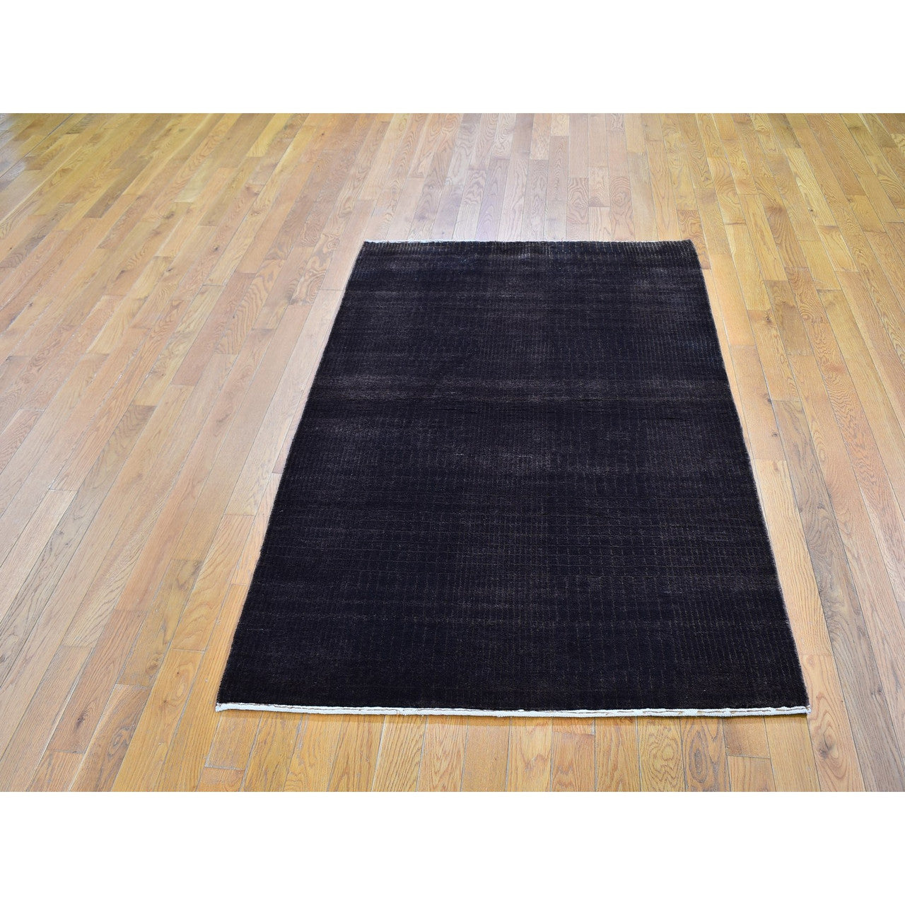 Modern and Contemporary Wool & Silk Hand Knotted Rug Brown No Border 4.0X6.0 -O059595