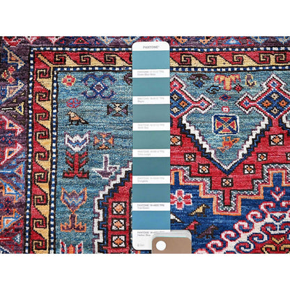 Kazak Wool Hand Knotted Rug Red 5.1x6.7 -O0595