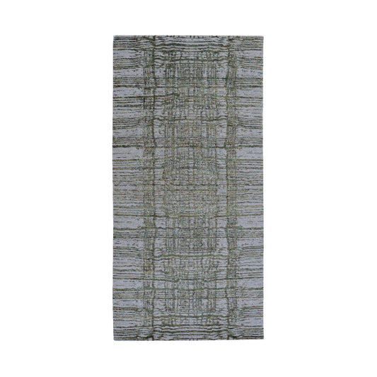 Modern and Contemporary Wool & Art Silk Hand Loomed Rug Grey No Border 2.5X7.9 -O059611