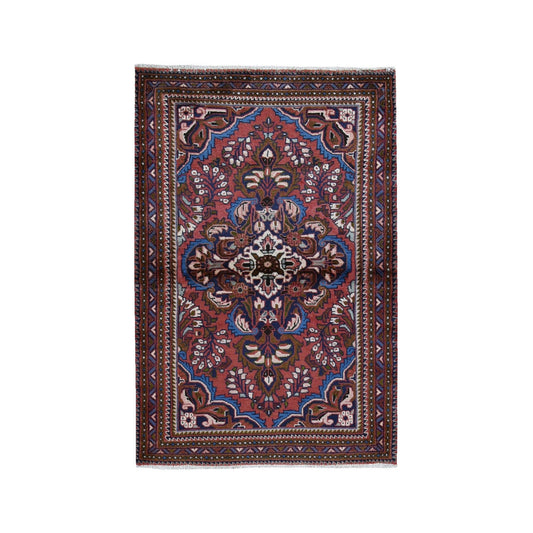 Persian Wool Hand Knotted Rug Red No Border 3.6X5.5 -O059655