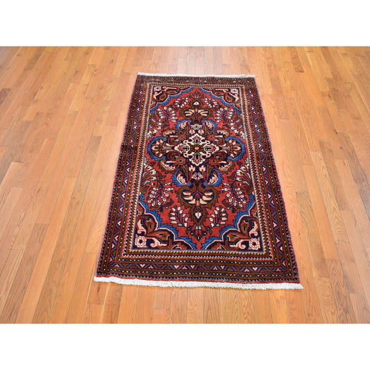 Persian Wool Hand Knotted Rug Red No Border 3.6X5.5 -O059655