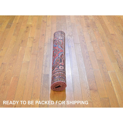Persian Wool Hand Knotted Rug Red No Border 3.6X5.5 -O059655