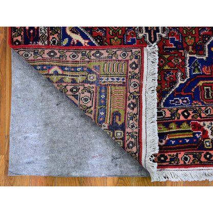 Persian Wool Hand Knotted Rug Red Denim Blue 3.4X5.10 -O059657