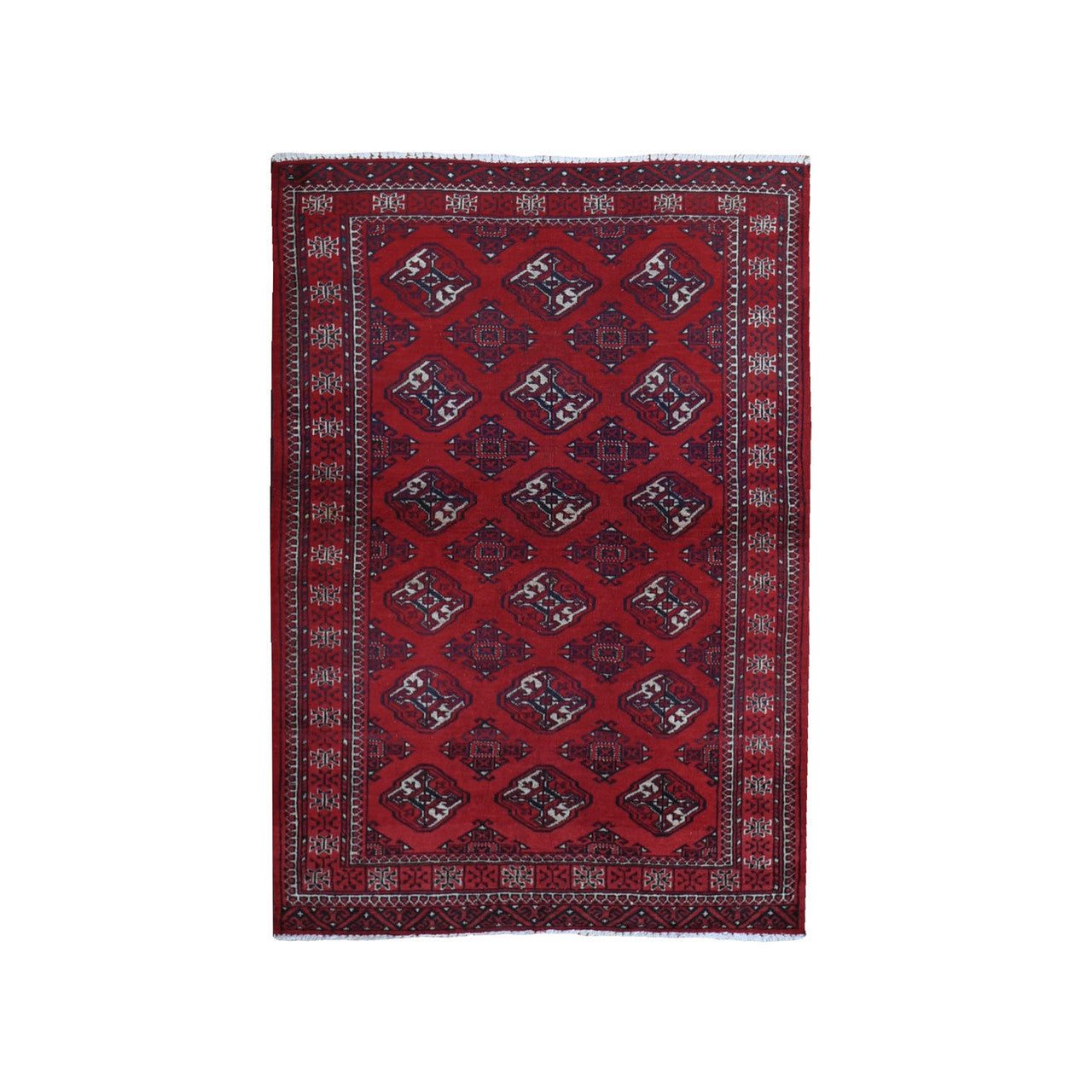 Persian Wool Hand Knotted Rug Red High Risk Red 3.6X5.0 -O059669