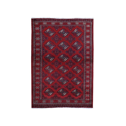 Persian Wool Hand Knotted Rug Red High Risk Red 3.6X5.0 -O059669
