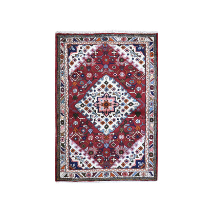 Persian Wool Hand Knotted Rug Red Ivory 3.6X5.3 -O059678