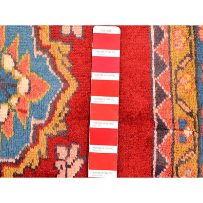 Persian Wool Hand Knotted Rug Red Denim Blue 3.8X5.10 -O059680