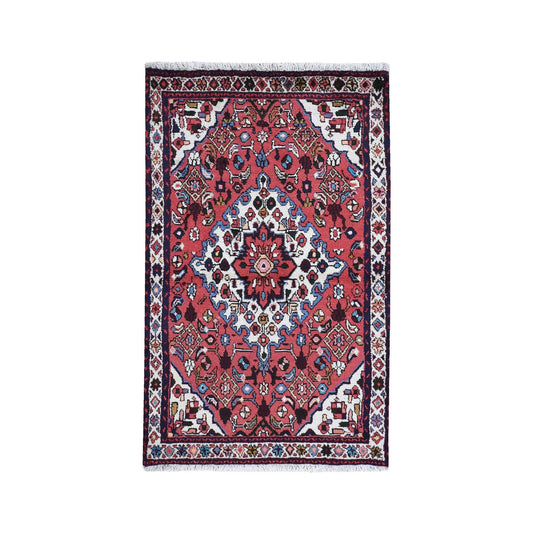 Persian Wool Hand Knotted Rug Red Ivory 3.4X5.3 -O059692