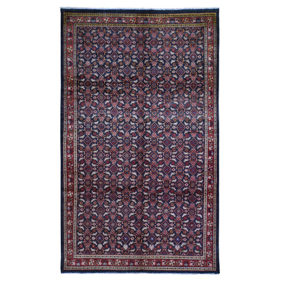 Persian Wool Hand Knotted Rug Black Red 6.1X10.0 -O059697