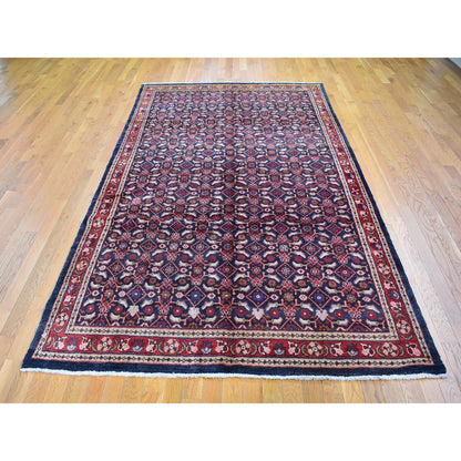 Persian Wool Hand Knotted Rug Black Red 6.1X10.0 -O059697