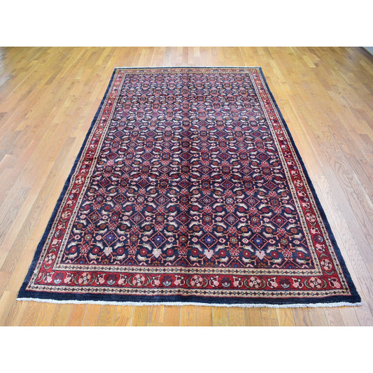 Persian Wool Hand Knotted Rug Black Red 6.1X10.0 -O059697