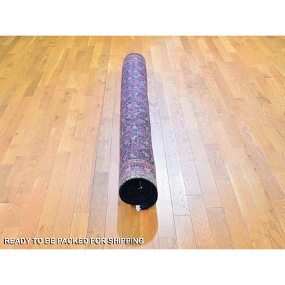 Persian Wool Hand Knotted Rug Black Red 6.1X10.0 -O059697