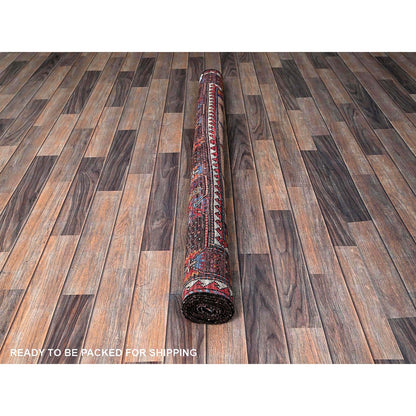 Kazak Wool Hand Knotted Rug Orange 5.0x6.7 -O0596