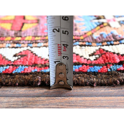 Kazak Wool Hand Knotted Rug Orange 5.0x6.7 -O0596