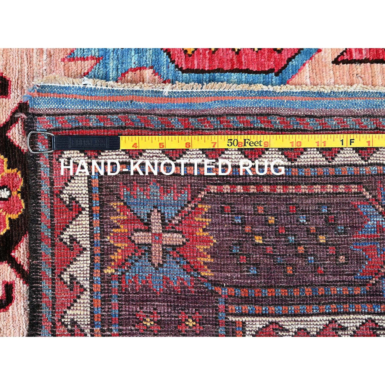Kazak Wool Hand Knotted Rug Orange 5.0x6.7 -O0596