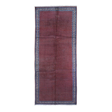 Persian Wool Hand Knotted Rug Red Ivory 4.6X10.9 -O059703