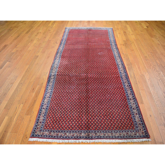 Persian Wool Hand Knotted Rug Red Ivory 4.6X10.9 -O059703