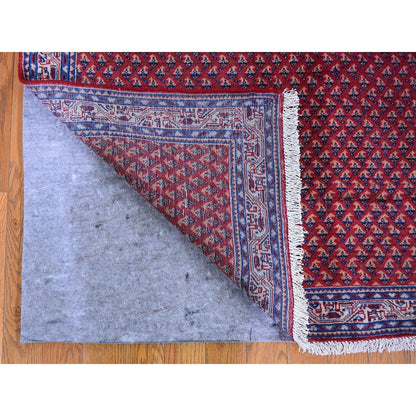 Persian Wool Hand Knotted Rug Red Ivory 4.6X10.9 -O059703