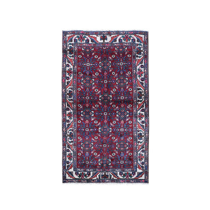 Persian Wool Hand Knotted Rug Red Ivory 3.6X6.3 -O059717