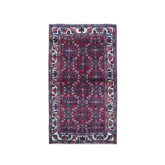 Persian Wool Hand Knotted Rug Red Ivory 3.6X6.3 -O059717