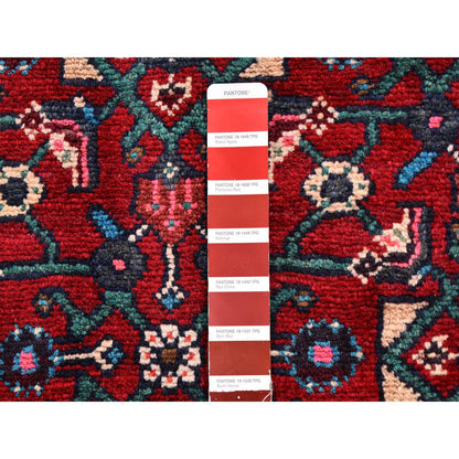 Persian Wool Hand Knotted Rug Red Ivory 3.6X6.3 -O059717