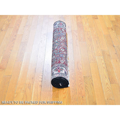 Persian Wool Hand Knotted Rug Red Ivory 3.6X6.3 -O059717