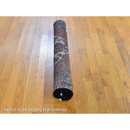 Persian Wool Hand Knotted Rug Red Black 3.8X5.6 -O059757