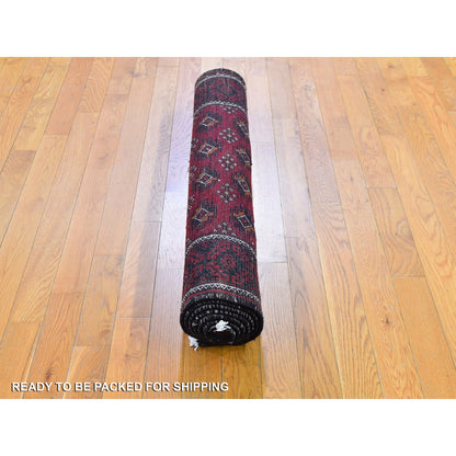 Persian Wool Hand Knotted Rug Red Pompeian Red 3.10X7.4 -O059758