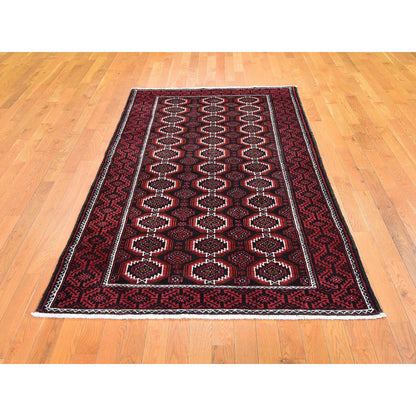 Persian Wool Hand Knotted Rug Black 4.4x8.0 -O059759