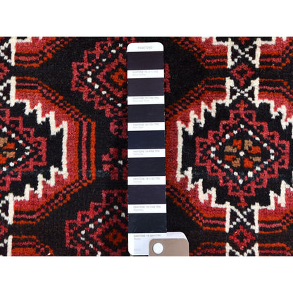 Persian Wool Hand Knotted Rug Black 4.4x8.0 -O059759
