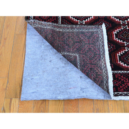 Persian Wool Hand Knotted Rug Black 4.4x8.0 -O059759