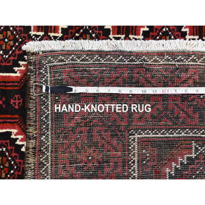 Persian Wool Hand Knotted Rug Black 4.4x8.0 -O059759