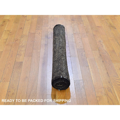 Tribal & Geometric Wool Hand Knotted Rug Brown Brown 4.0X8.0 -O059770