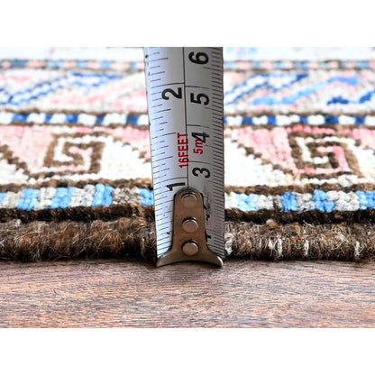 Kazak Wool Hand Knotted Rug Pink 5.0x6.3 -O0597