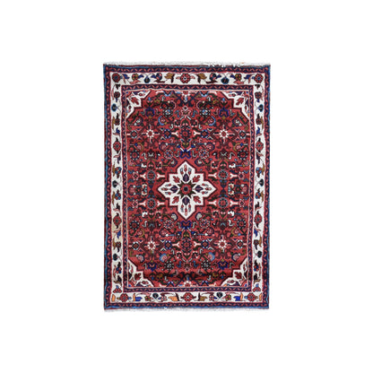 Persian Wool Hand Knotted Rug Red Ivory 3.6X5.1 -O059848