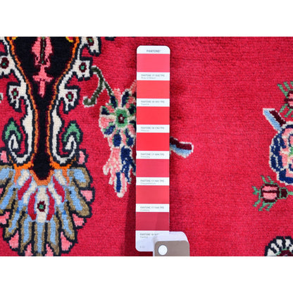 Persian Wool Hand Knotted Rug Pink Ivory 3.4X5.6 -O059859