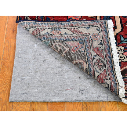 Persian Wool Hand Knotted Rug Red Ivory 3.5X9.7 -O059860