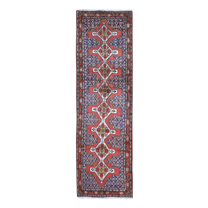 Persian Wool Hand Knotted Rug Red Poinsettia 3.0X9.9 -O059861