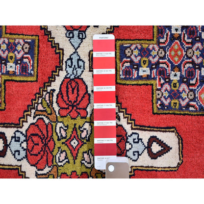 Persian Wool Hand Knotted Rug Red Poinsettia 3.0X9.9 -O059861
