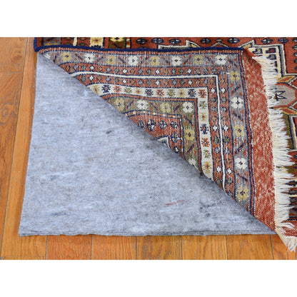 Persian Wool Hand Knotted Rug Orange Terracotta 4.0X5.10 -O059866