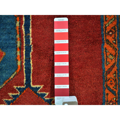 Persian Wool Hand Knotted Rug Red Orange 5.0X12.9 -O059867